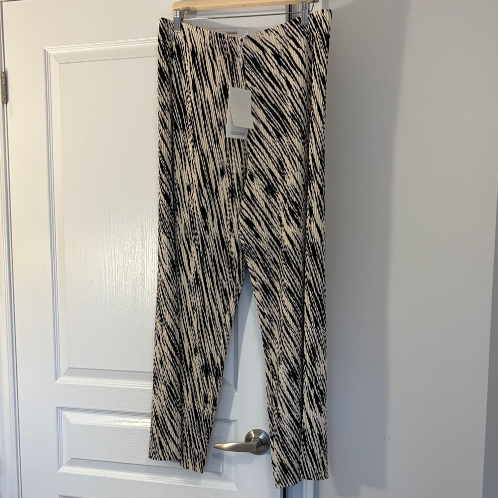 COS Black and White Patterned Pants